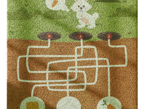 Kids carpet set 7 3D Model