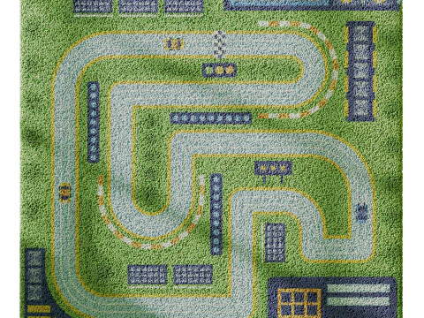 Kids carpet set 7 3D Model