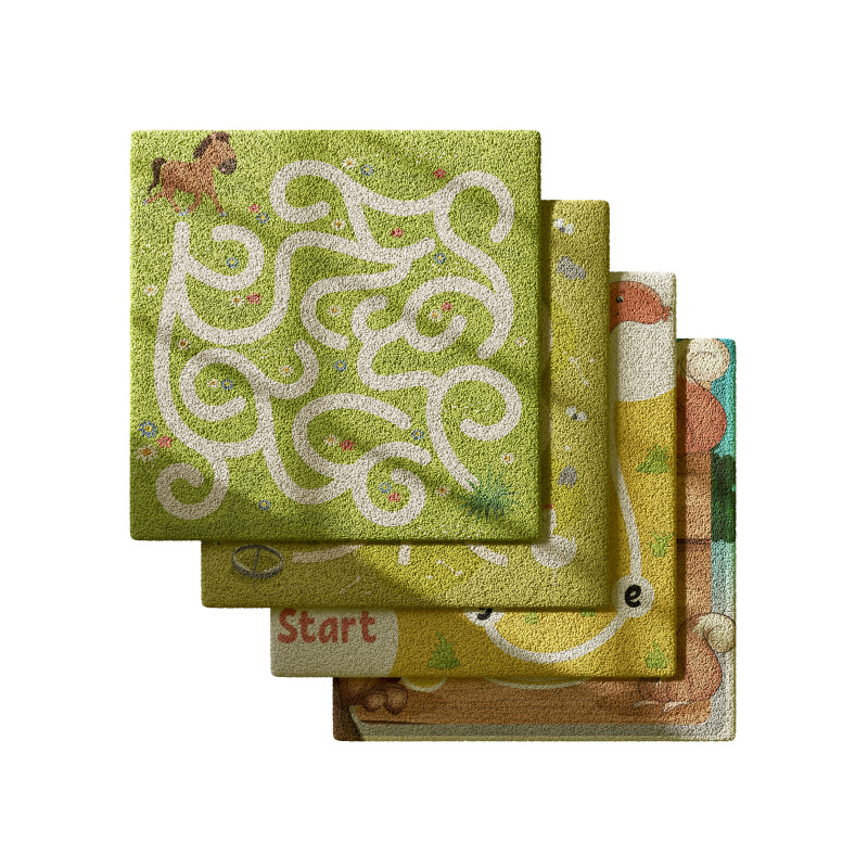 Kids carpet set 8 3D Model .c4d .max .obj .3ds .fbx .stl .blend 