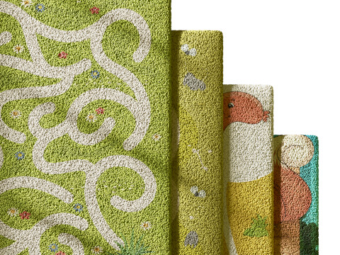 Kids carpet set 8 3D Model