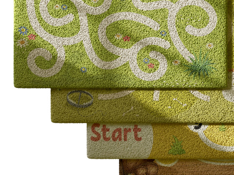 Kids carpet set 8 3D Model