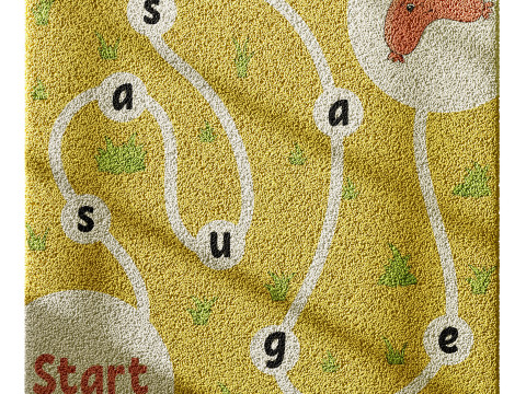 Kids carpet set 8 3D Model