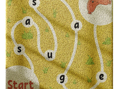 Kids carpet set 8 3D Model