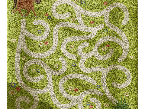 Kids carpet set 8 3D Model