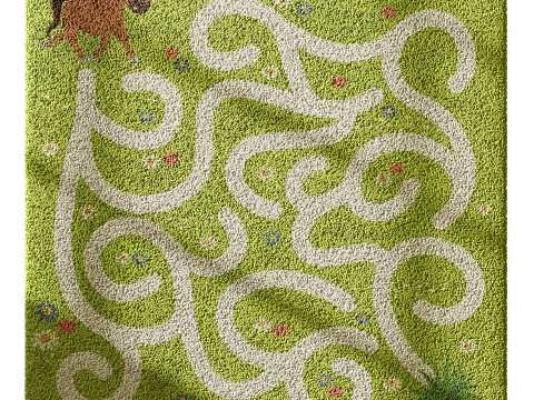 Kids carpet set 8 3D Model