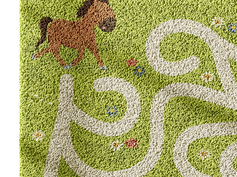Kids carpet set 8 3D Model
