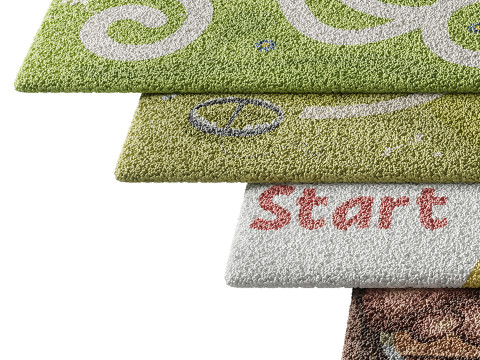 Kids carpet set 8 3D Model