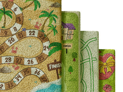 Kids carpet set 9 3D Model