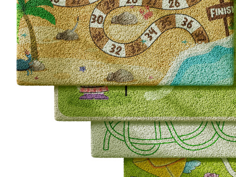 Kids carpet set 9 3D Model