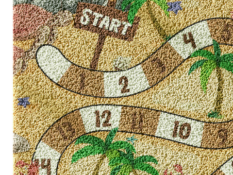 Kids carpet set 9 3D Model