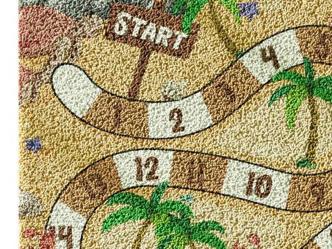 Kids carpet set 9 3D Model