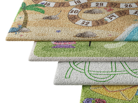 Kids carpet set 9 3D Model