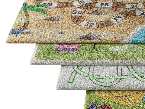 Kids carpet set 9 3D Model