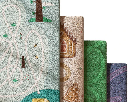 Kids carpet set 10 3D Model