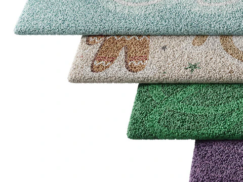 Kids carpet set 10 3D Model