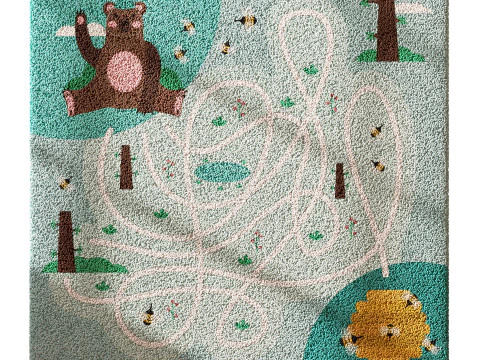 Kids carpet set 10 3D Model