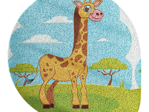 Kids carpet set 11 3D Model