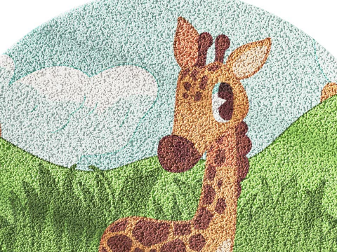 Kids carpet set 12 3D Model