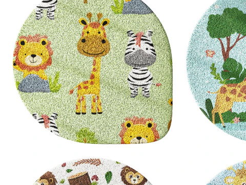 Kids carpet set 13 3D Model