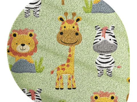Kids carpet set 13 3D Model