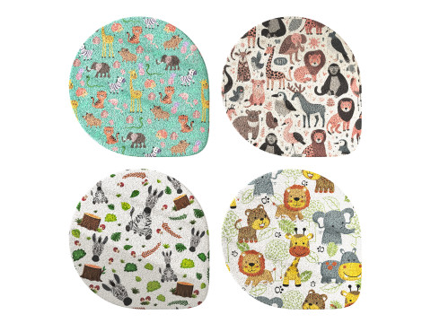 Kids carpet set 14 3D Model