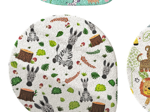 Kids carpet set 14 3D Model