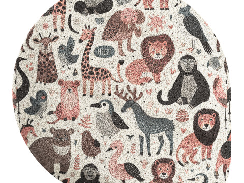 Kids carpet set 14 3D Model