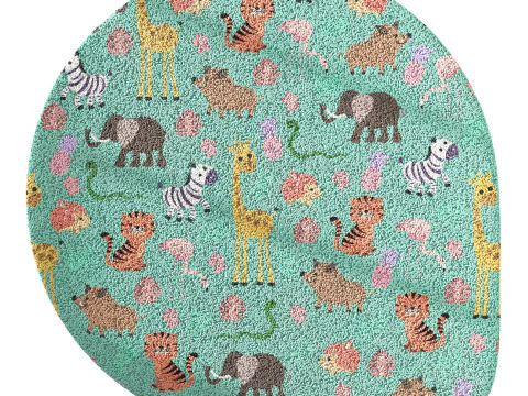 Kids carpet set 14 3D Model