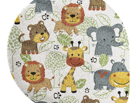 Kids carpet set 14 3D Model