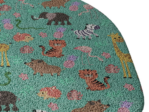 Kids carpet set 14 3D Model