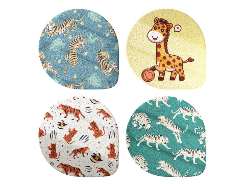 Kids carpet set 15 3D Model