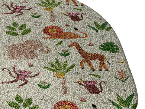 Kids carpet set 16 3D Model