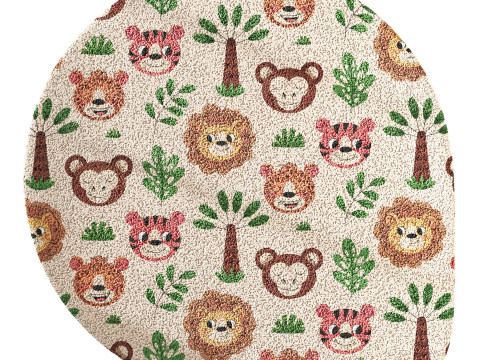 Kids carpet set 16 Model 3D