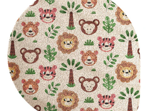Kids carpet set 16 3D Model