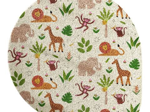 Kids carpet set 16 Model 3D