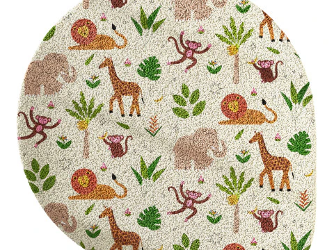 Kids carpet set 16 3D Model