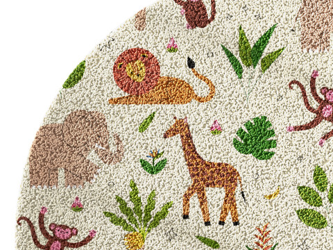 Kids carpet set 16 Model 3D