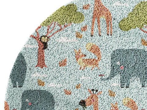 Kids carpet set 16 3D Model