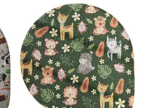 Kids carpet set 17 3D Model