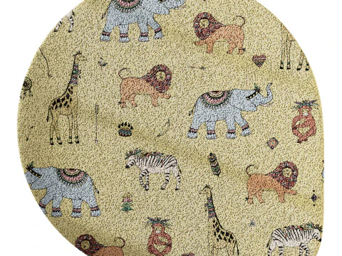 Kids carpet set 17 3D Model