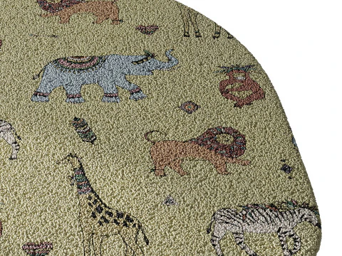 Kids carpet set 17 3D Model