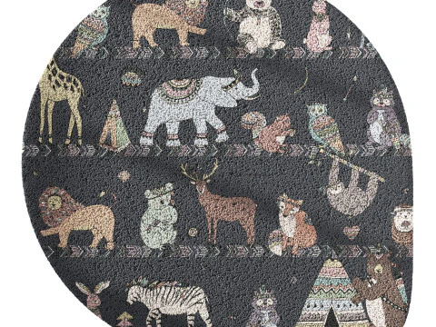 Kids carpet set 17 3D Model