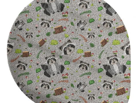 Kids carpet set 17 3D Model