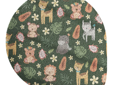 Kids carpet set 17 3D Model