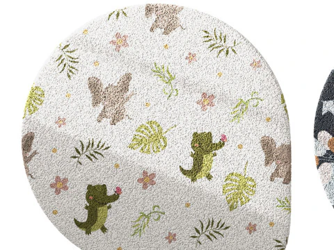 Kids carpet set 19 3D Model