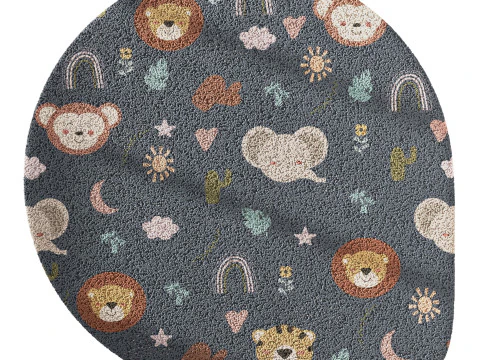 Kids carpet set 19 3D Model