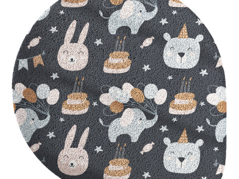 Kids carpet set 19 3D Модель
