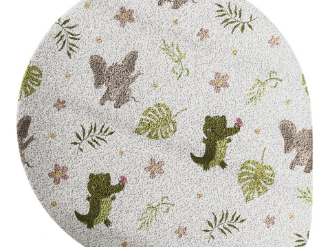 Kids carpet set 19 3D Model