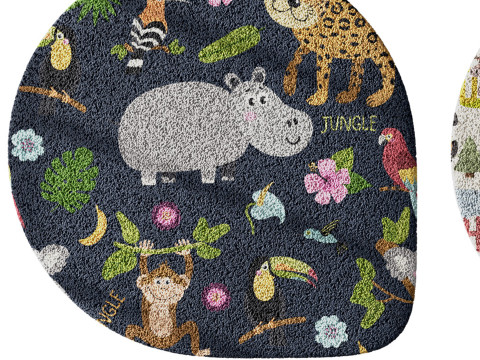 Kids carpet set 20 3D 模型