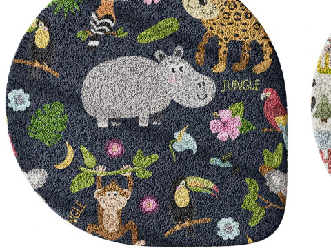 Kids carpet set 20 3D Model